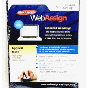 Enhanced WebAssign Applied Math Cengage Learning Calculus Homework  NEW Sealed